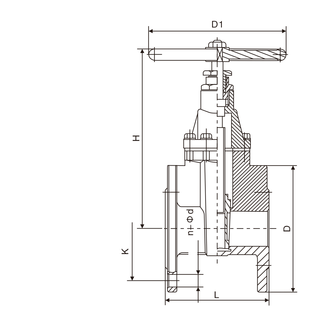 黃(huang)銅法蘭閘(zha)閥(圖1)